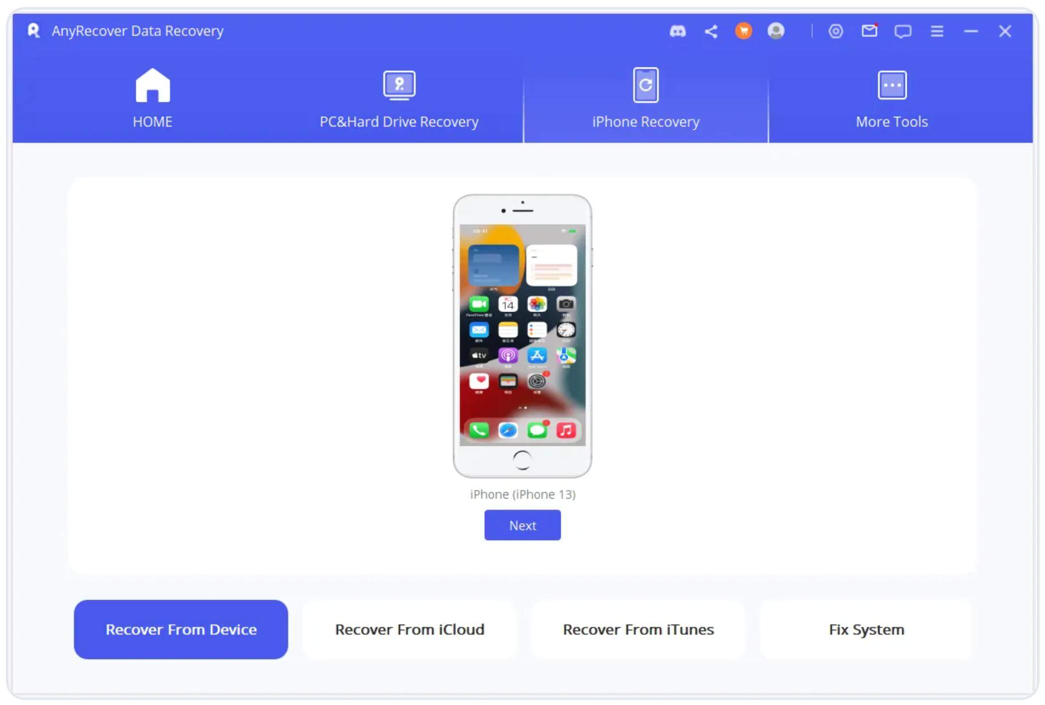 recover from device or other location
