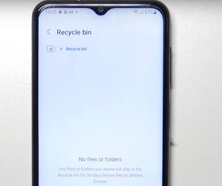 interface of where is recycle bin located