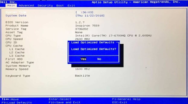 reset the bios