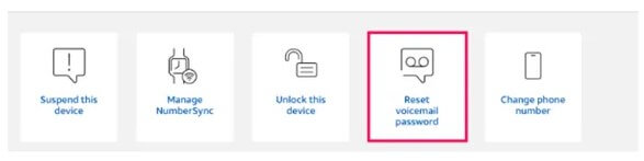 reset voicemail password