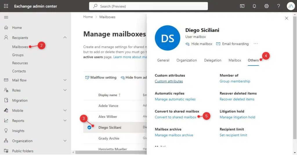 restore mailbox office 365