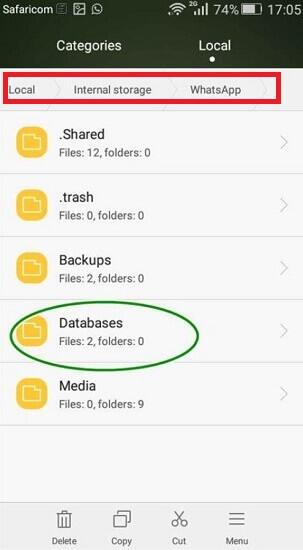 how to retrieve whatsapp chat