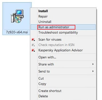 run as administrator