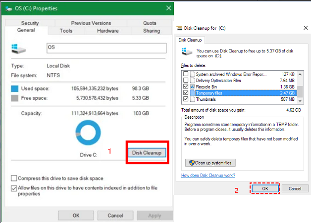 run disk cleanup