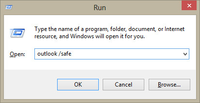 Run Outlook in safe mode