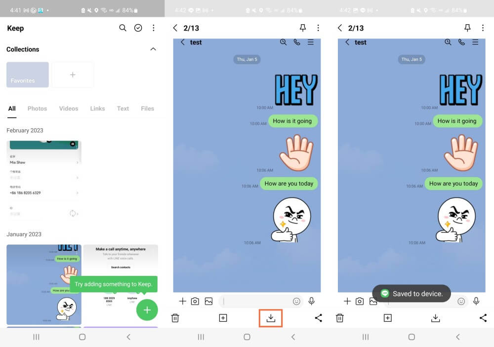 restore photos that have expired on LINE