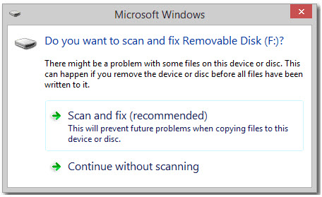 scan and fix drive
