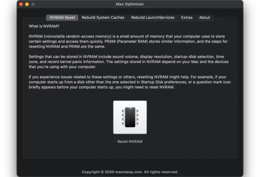 reset nvram to enable screenshot on mac