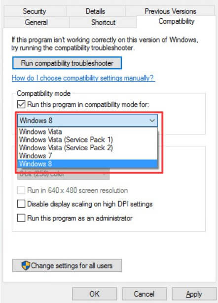 select a previous version