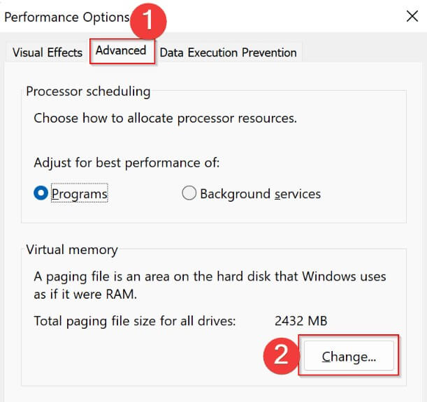 select the change icon