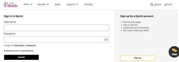 sprint official webpage