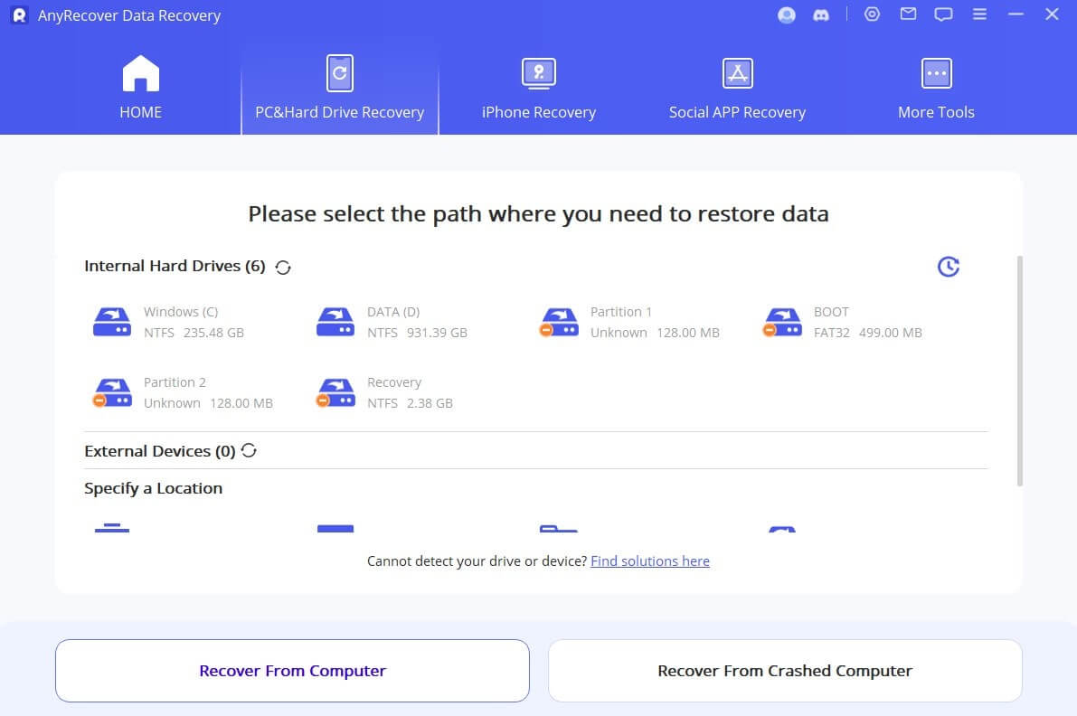 Choose the Hard Drive