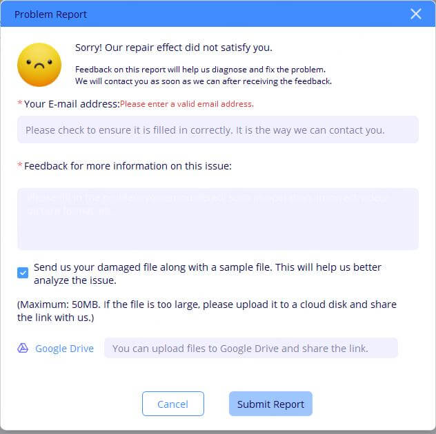 contact customer service for further repair