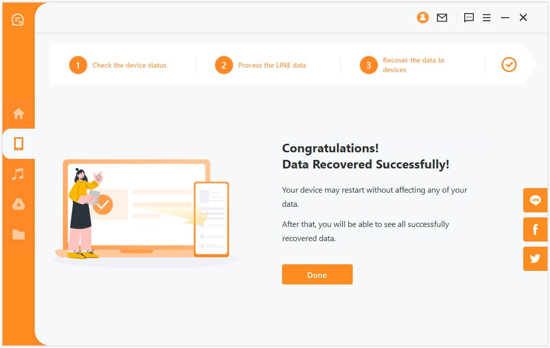 select and recover lost data