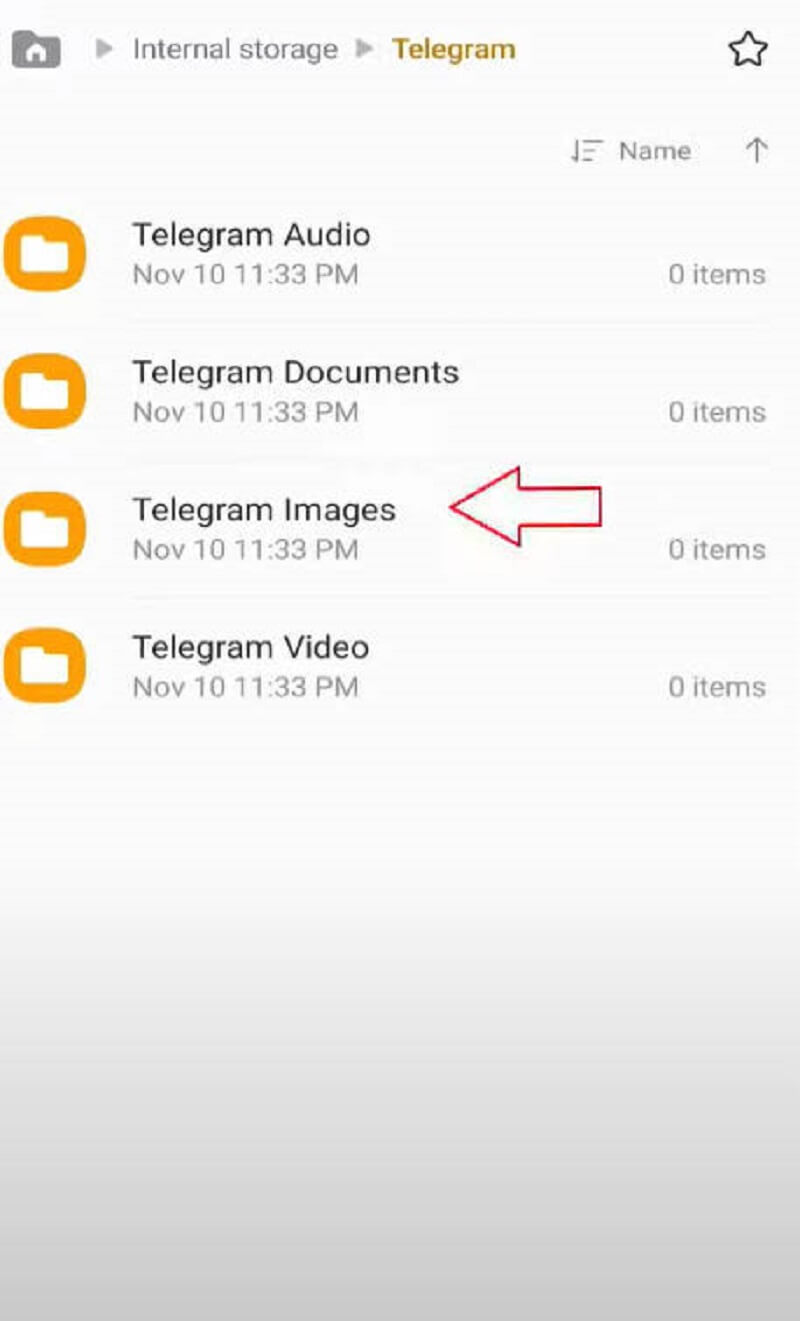 check the gallery of telegram file manager