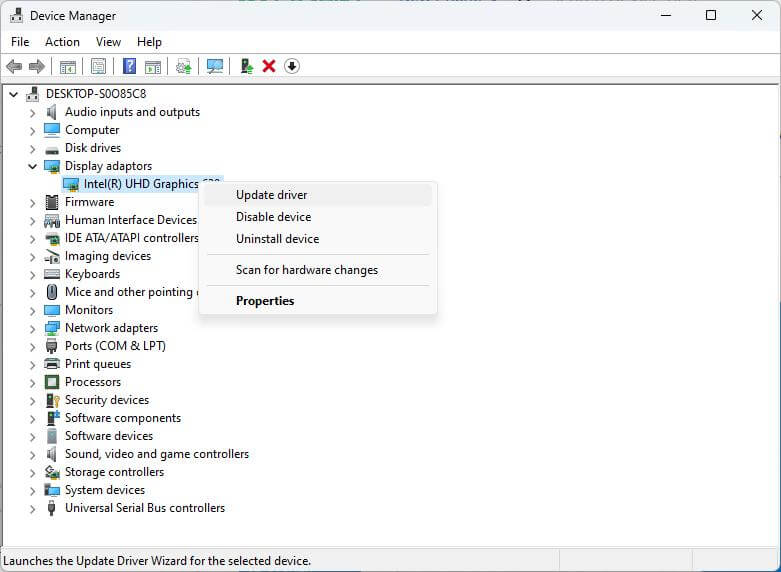 Updating graphics drivers