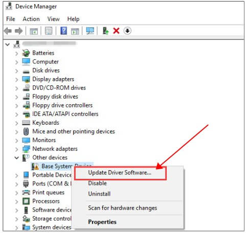update or reinstall the drivers