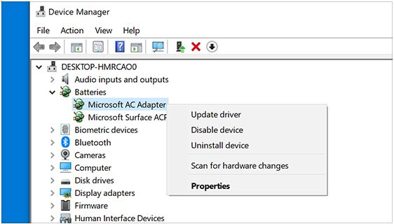 update or rollback drivers