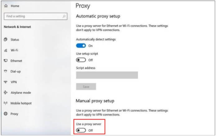 use a proxy server