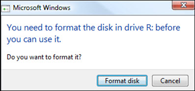 you need to format the disk