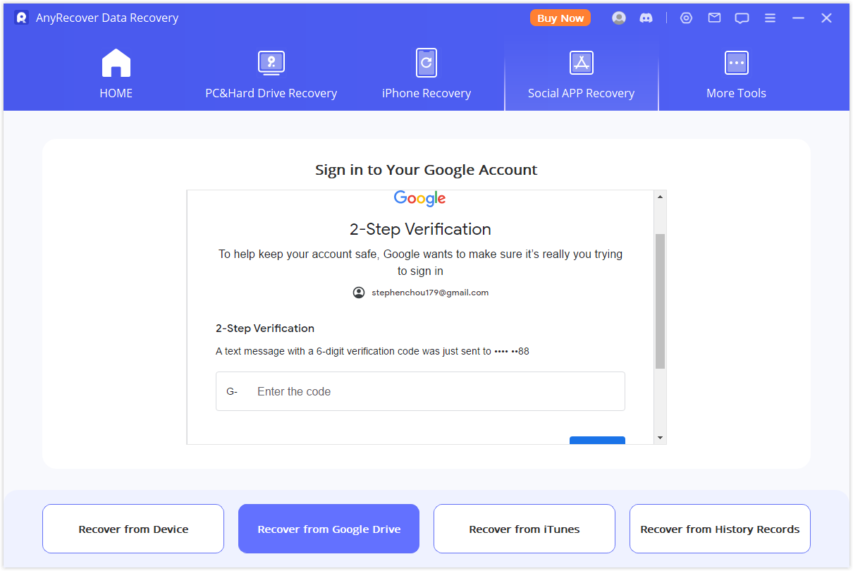 allow access to Google Account
