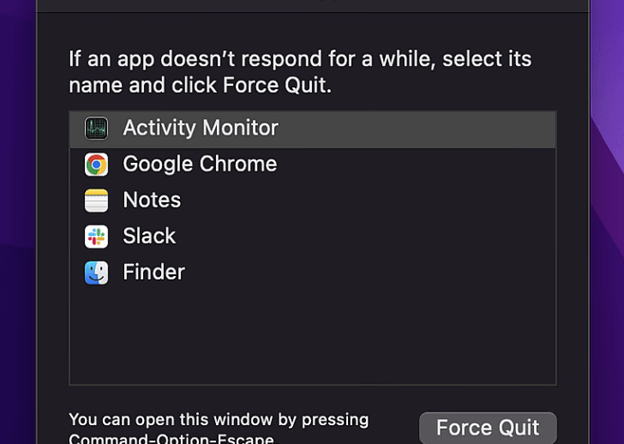 activity monitor force quit