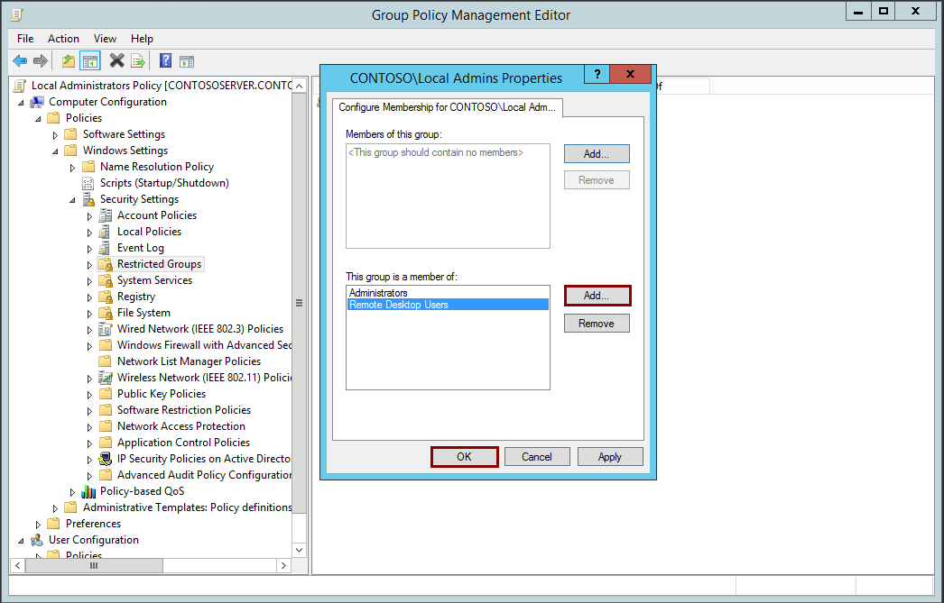 add account to administrator group
