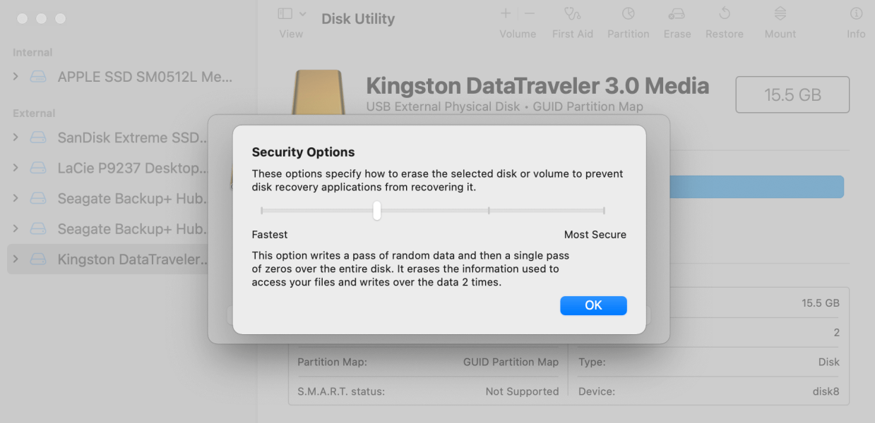 adjust the security levels
