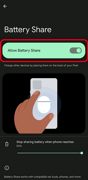 allow battery share