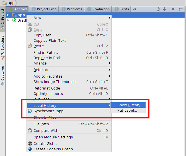 recover deleted files in android studio