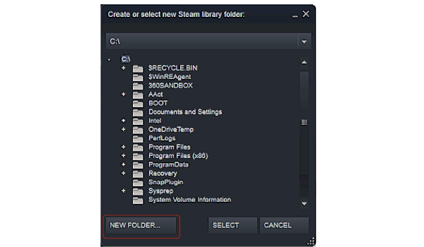 change steam games location