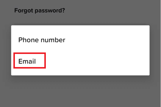 choose email tiktok