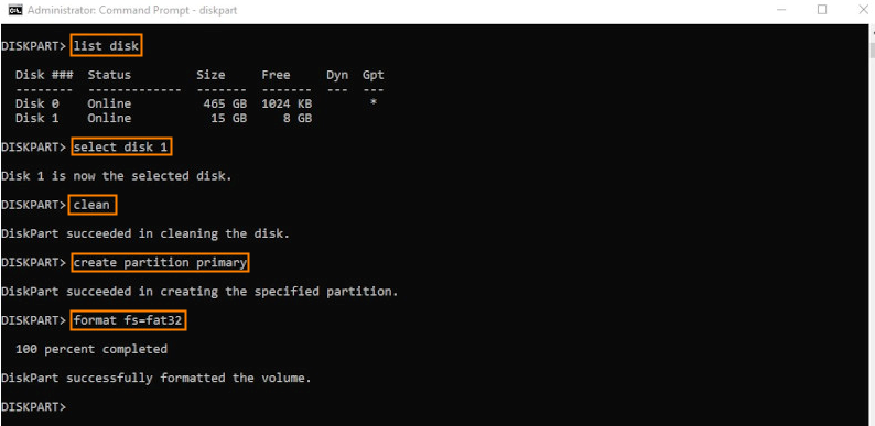 convert raw sd card to fat32 using cmd