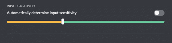Change Discord's Input Sensitivity settings
