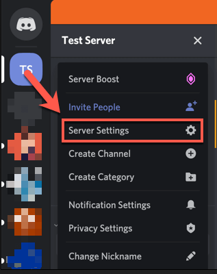 discord server settings