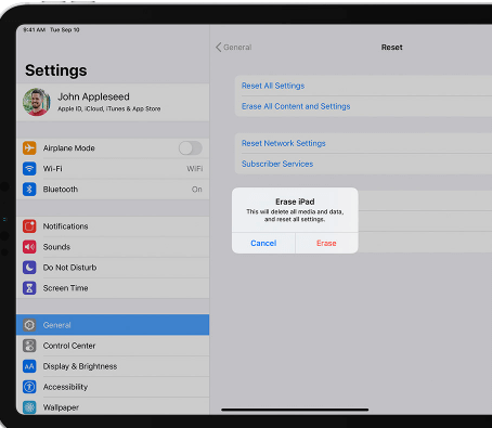 factory reset to fix ipad keeps restarting