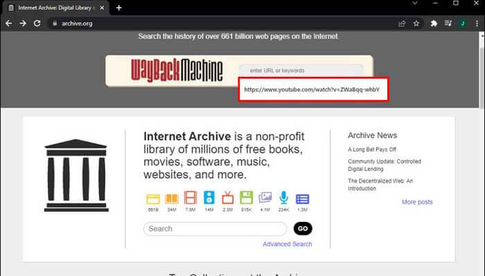 watching deleted youtube videos via Wayback Machine