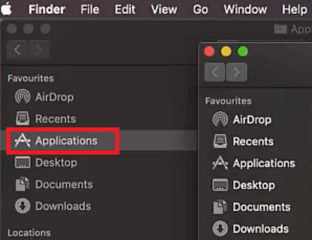 finder applications tab