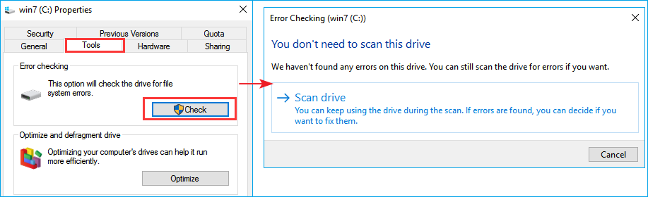 chkdsk corrupt master file table