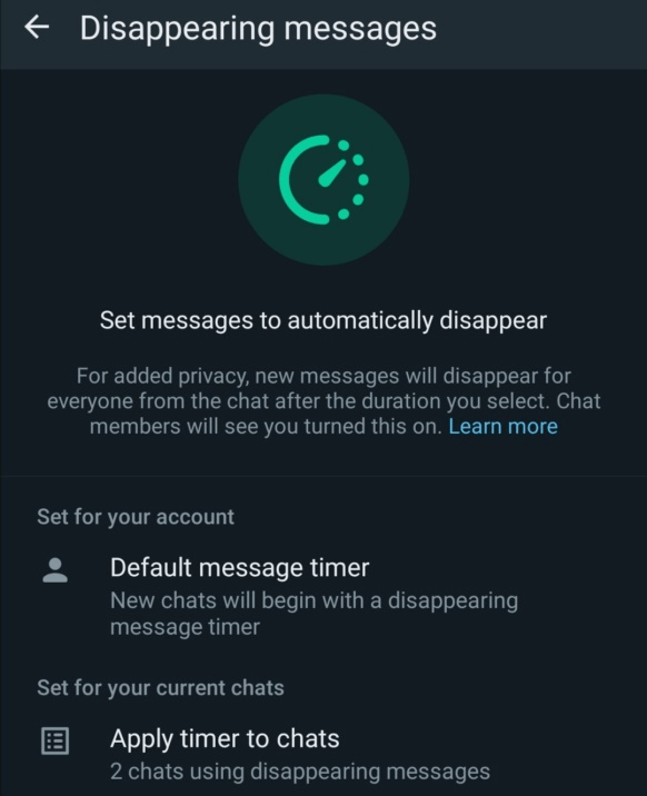 why do my whatsapp messages disappear