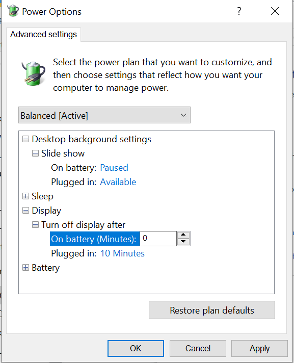 stop code internal power error