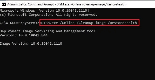 internal power error windows 10