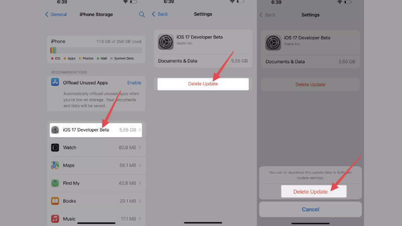 ios 17 stuck on preparing-update