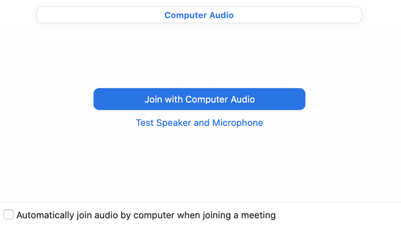 join with computer audio