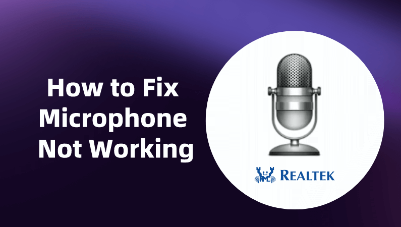 realtek microphone not working