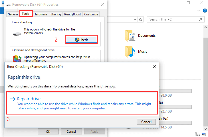 fix access denied on usb drive