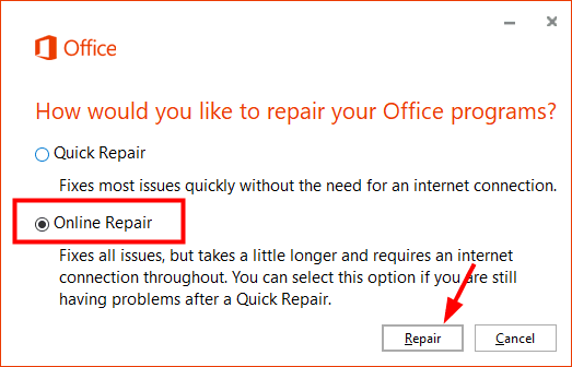 repair-outlook-online