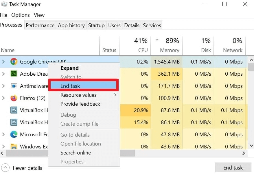 reset browser settings to fix error code 102630