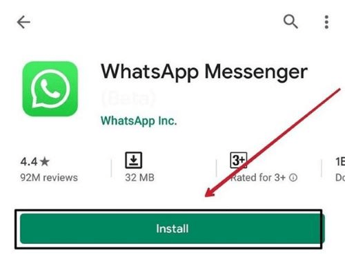 reinstall whatsapp application