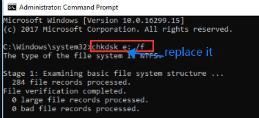 run chkdsk